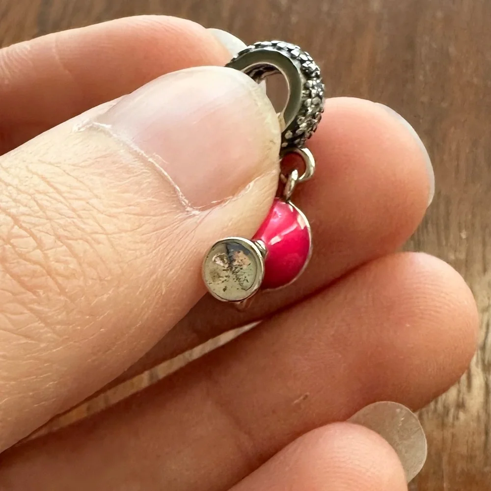 NWOT Pandora Fit Cosmopolitan Cocktail Silver Charm_10